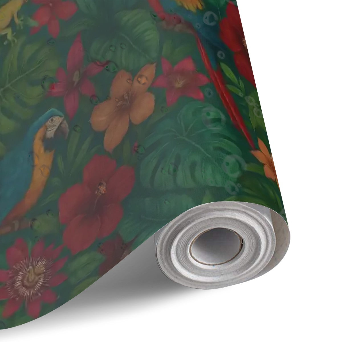 Boho Maximalist Jungle Floral Peel and Stick Wallpaper – Made in USA (Self-Adhesive Canvas)