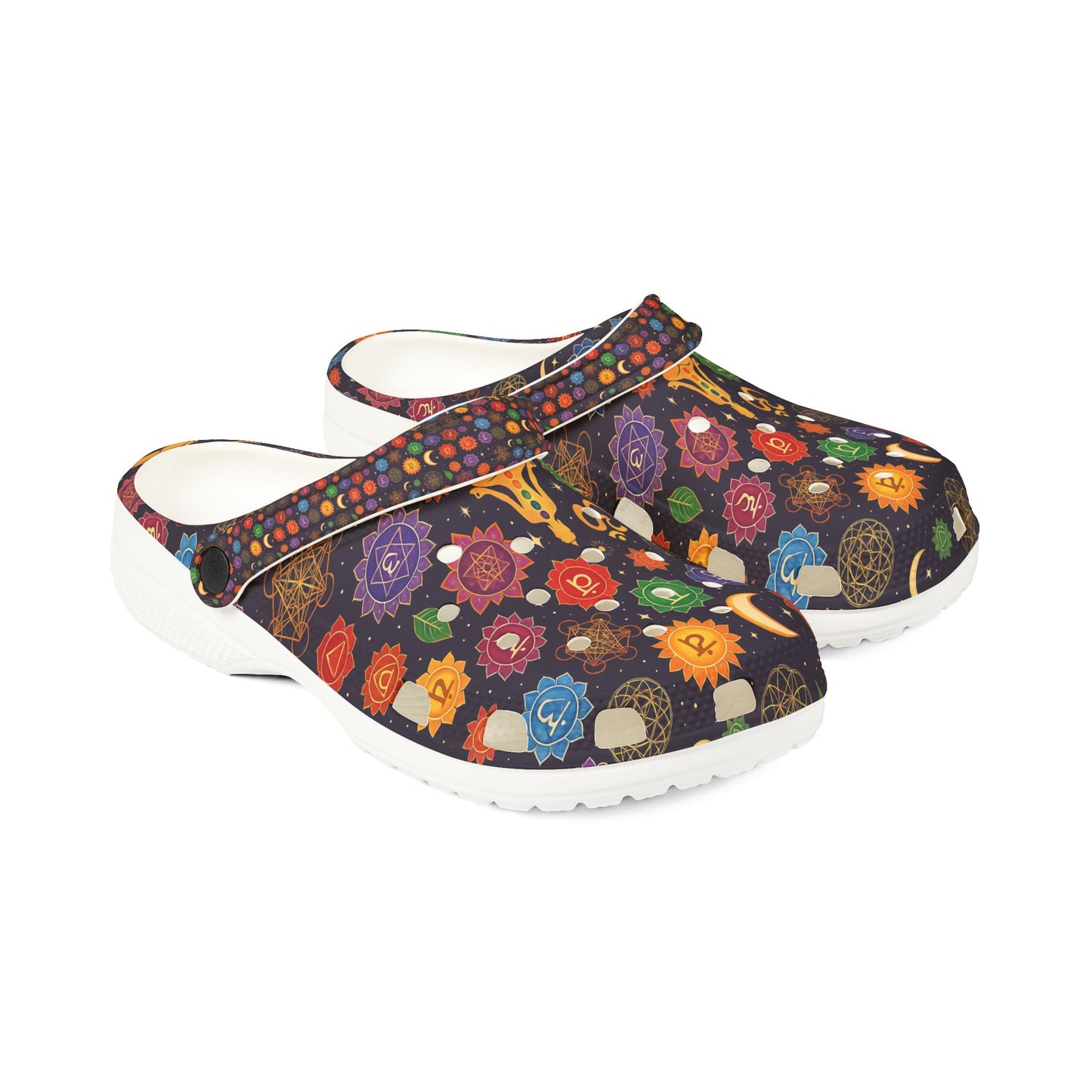 Colorful Chakra EVA Foam Clogs - Comfortable Rubber Shoes for Everyday Wear