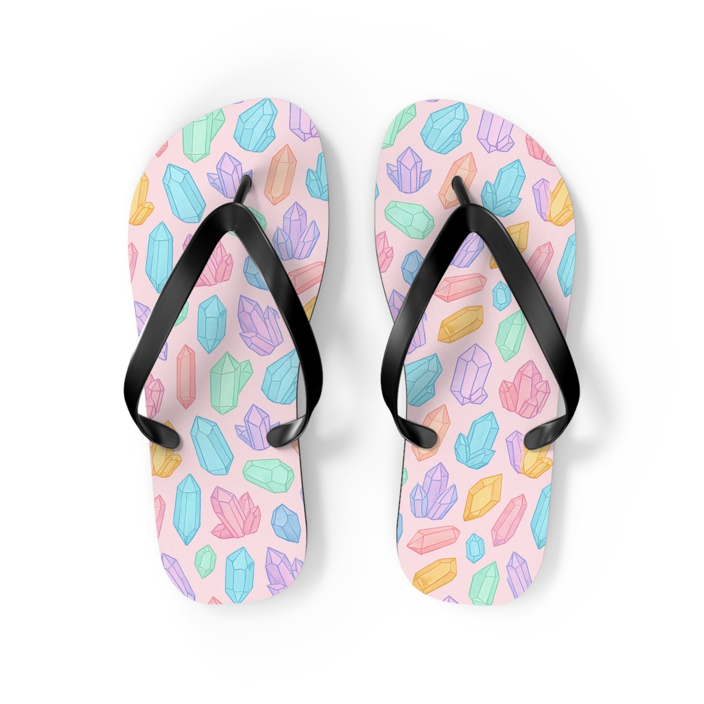 Colorful Crystal Flip Flops - Vibrant Summer Footwear for Beach Days & Casual Outings