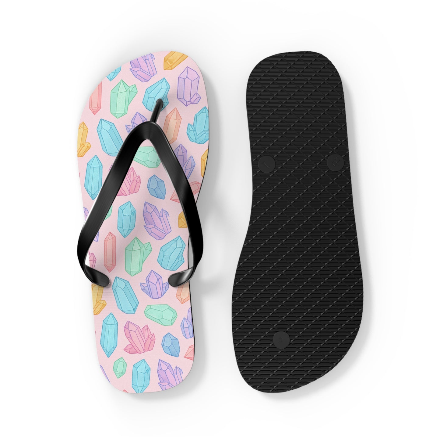 Colorful Crystal Flip Flops - Vibrant Summer Footwear for Beach Days & Casual Outings