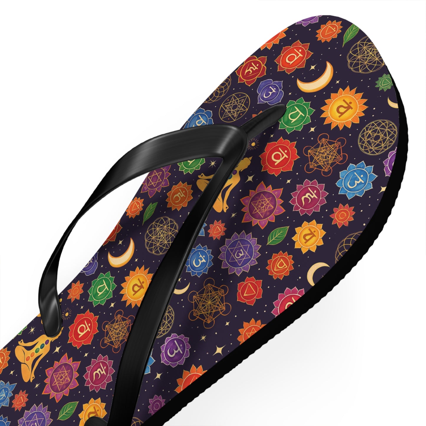 Colorful Chakra Flip Flops - Spiritual Summer Footwear