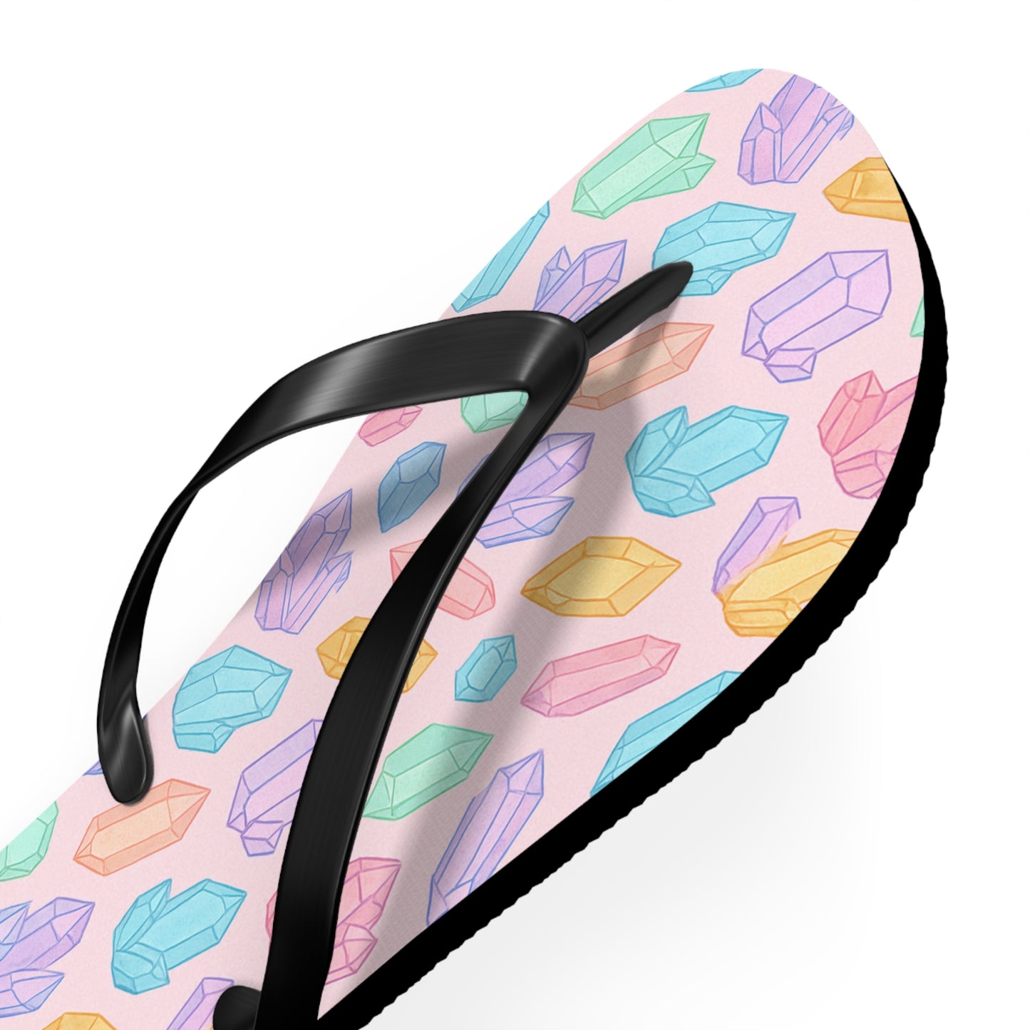 Colorful Crystal Flip Flops - Vibrant Summer Footwear for Beach Days & Casual Outings