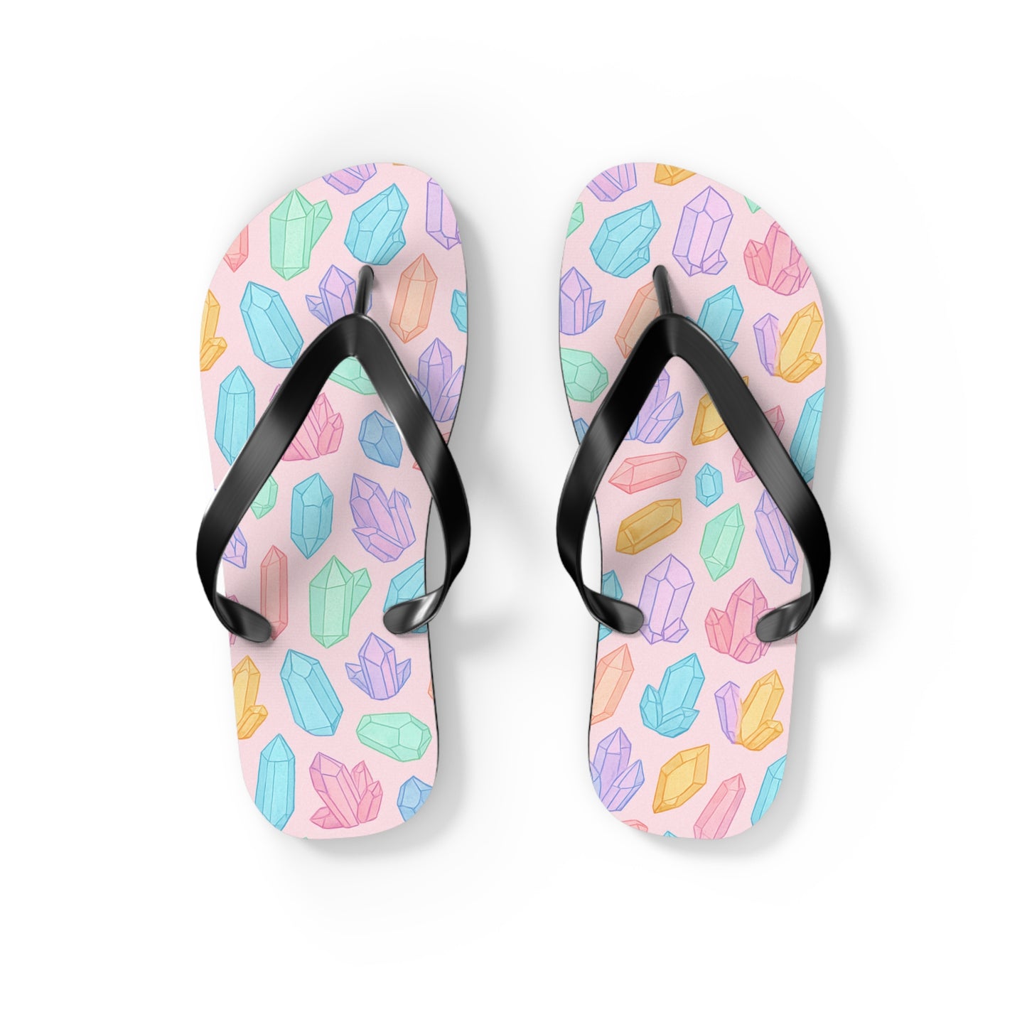 Colorful Crystal Flip Flops - Vibrant Summer Footwear for Beach Days & Casual Outings