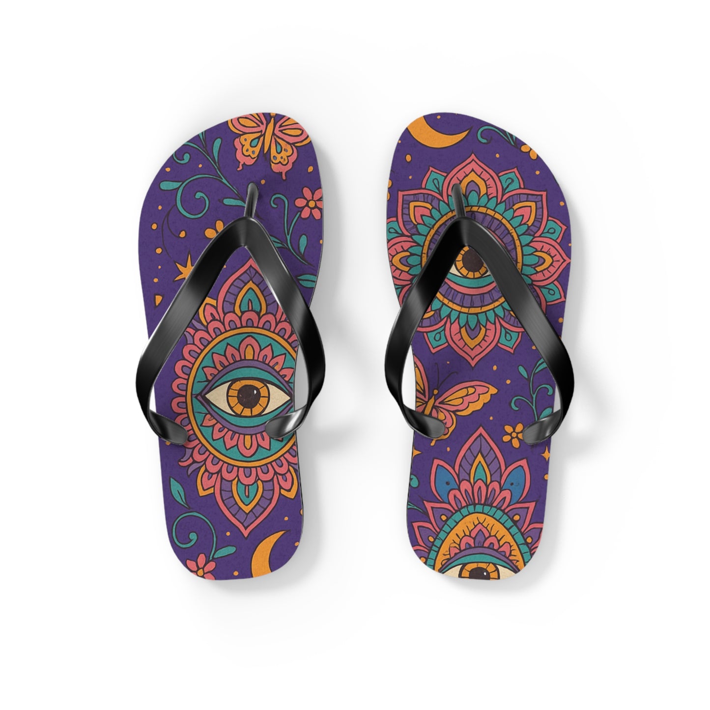 Colorful Bohemian Flip Flops - Eye-Catching Summer Footwear for Festivals and Beach Days