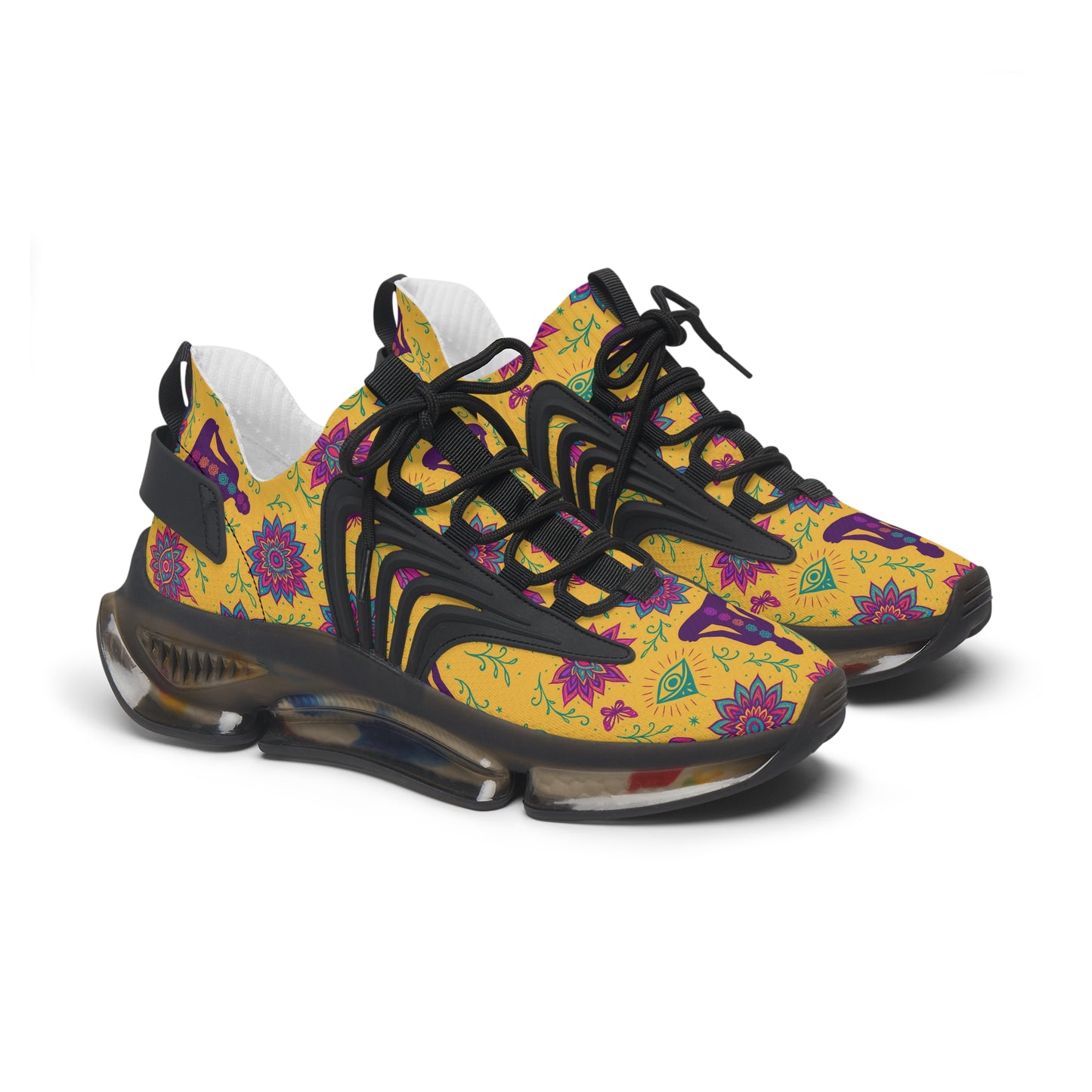 Bohemian Floral Women's Mesh Sneakers - Lightweight & Colorful Comfort