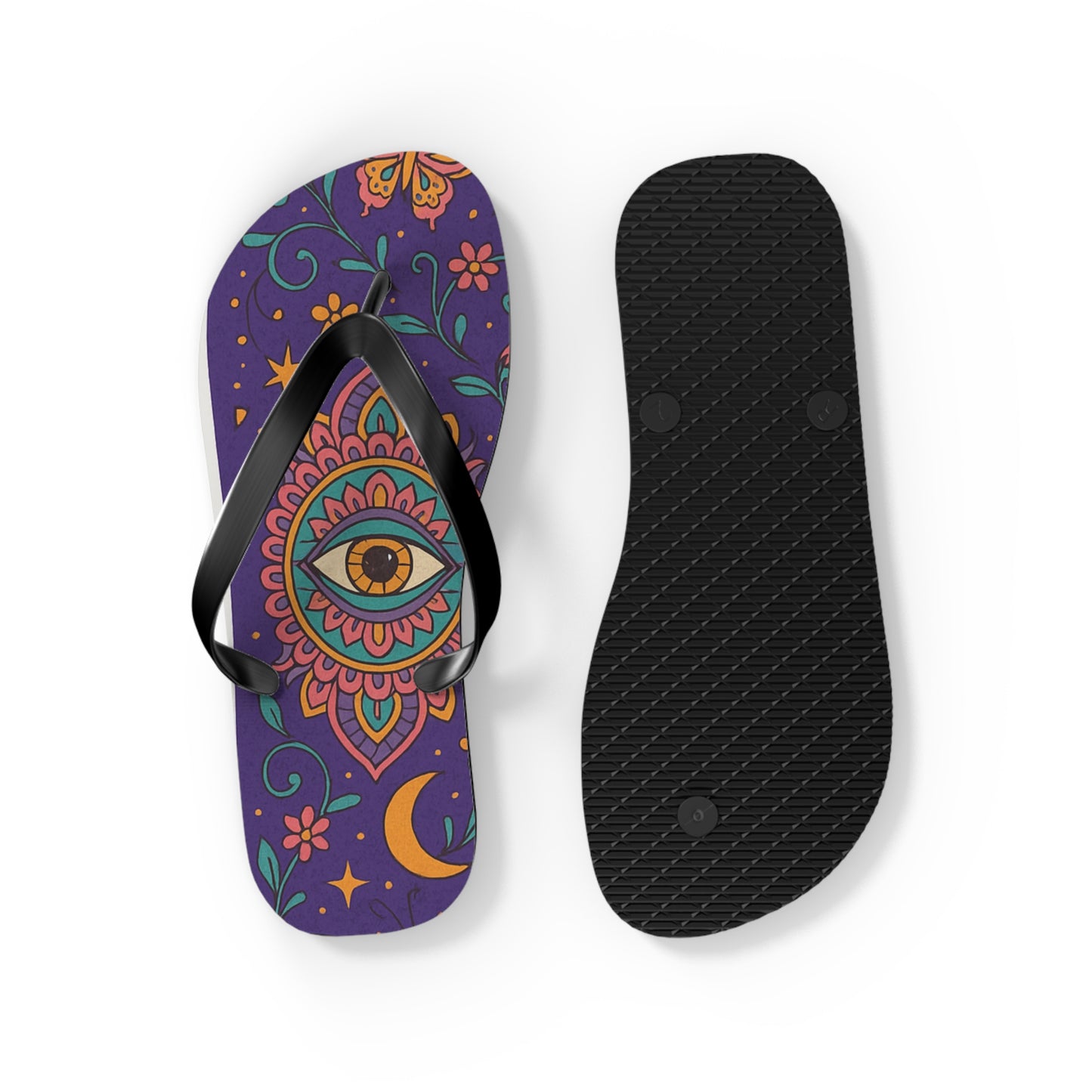 Colorful Bohemian Flip Flops - Eye-Catching Summer Footwear for Festivals and Beach Days