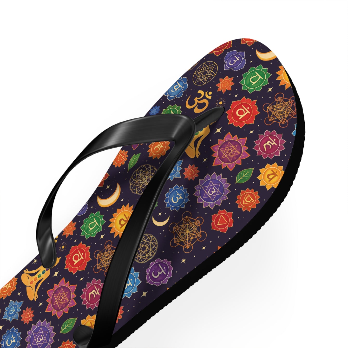 Colorful Chakra Flip Flops - Spiritual Summer Footwear
