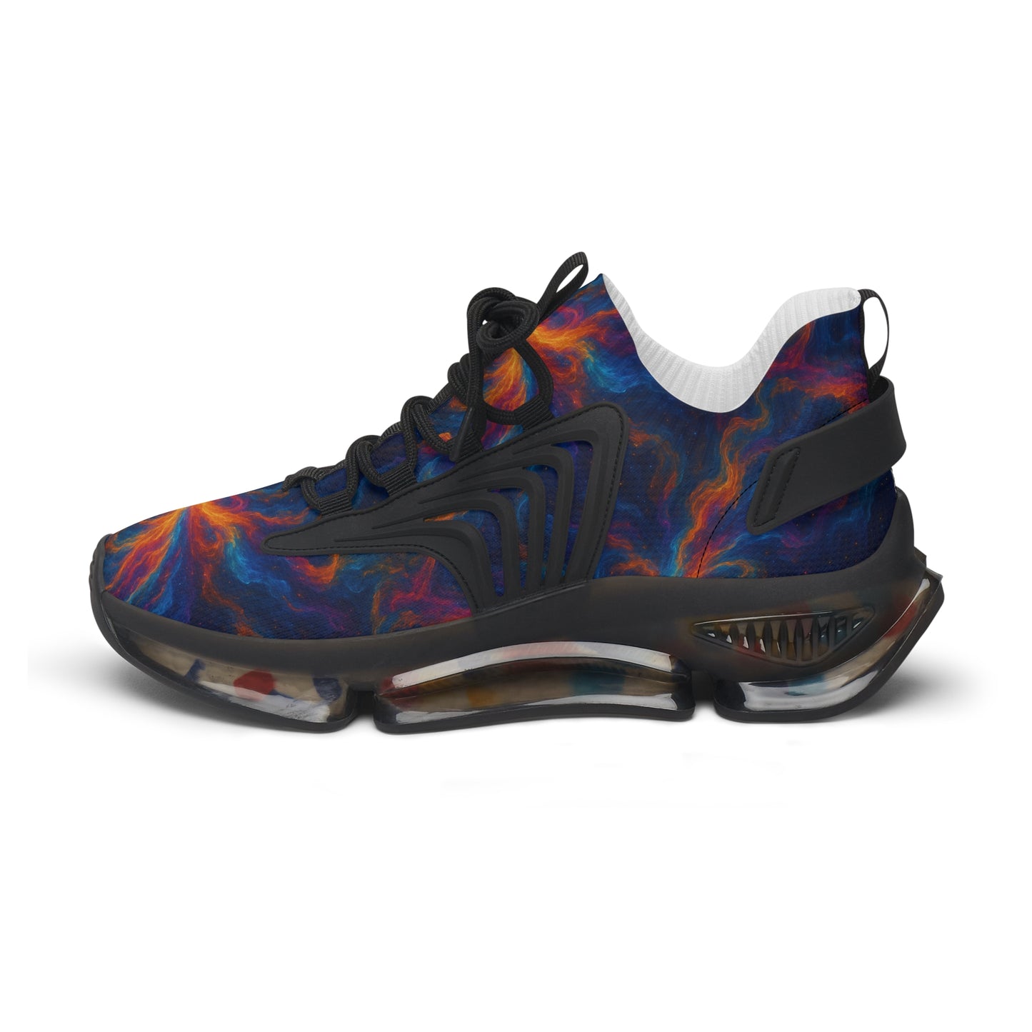 Stylish Women's Mesh Sneakers with Vibrant Cosmic Design