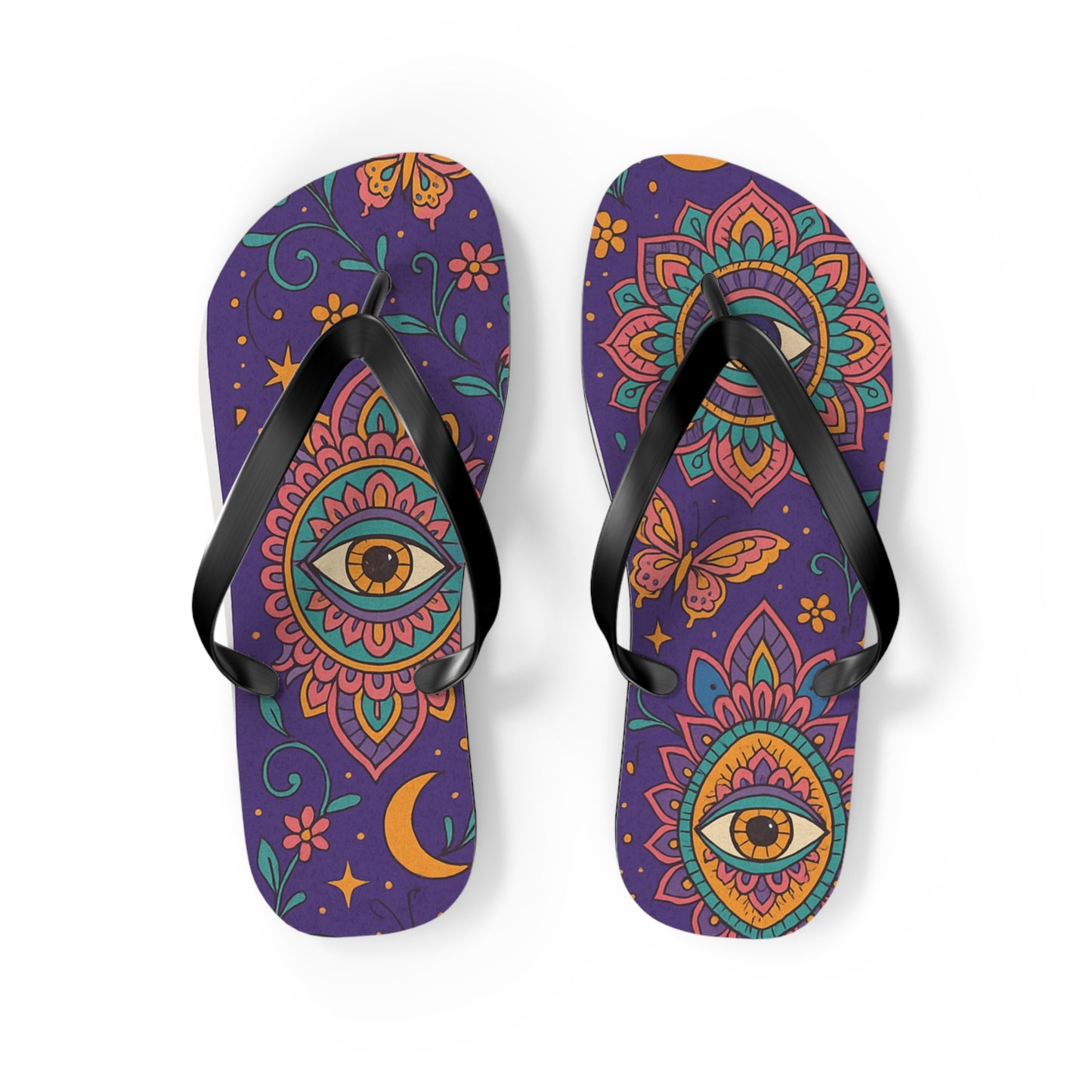Colorful Bohemian Flip Flops - Eye-Catching Summer Footwear for Festivals and Beach Days
