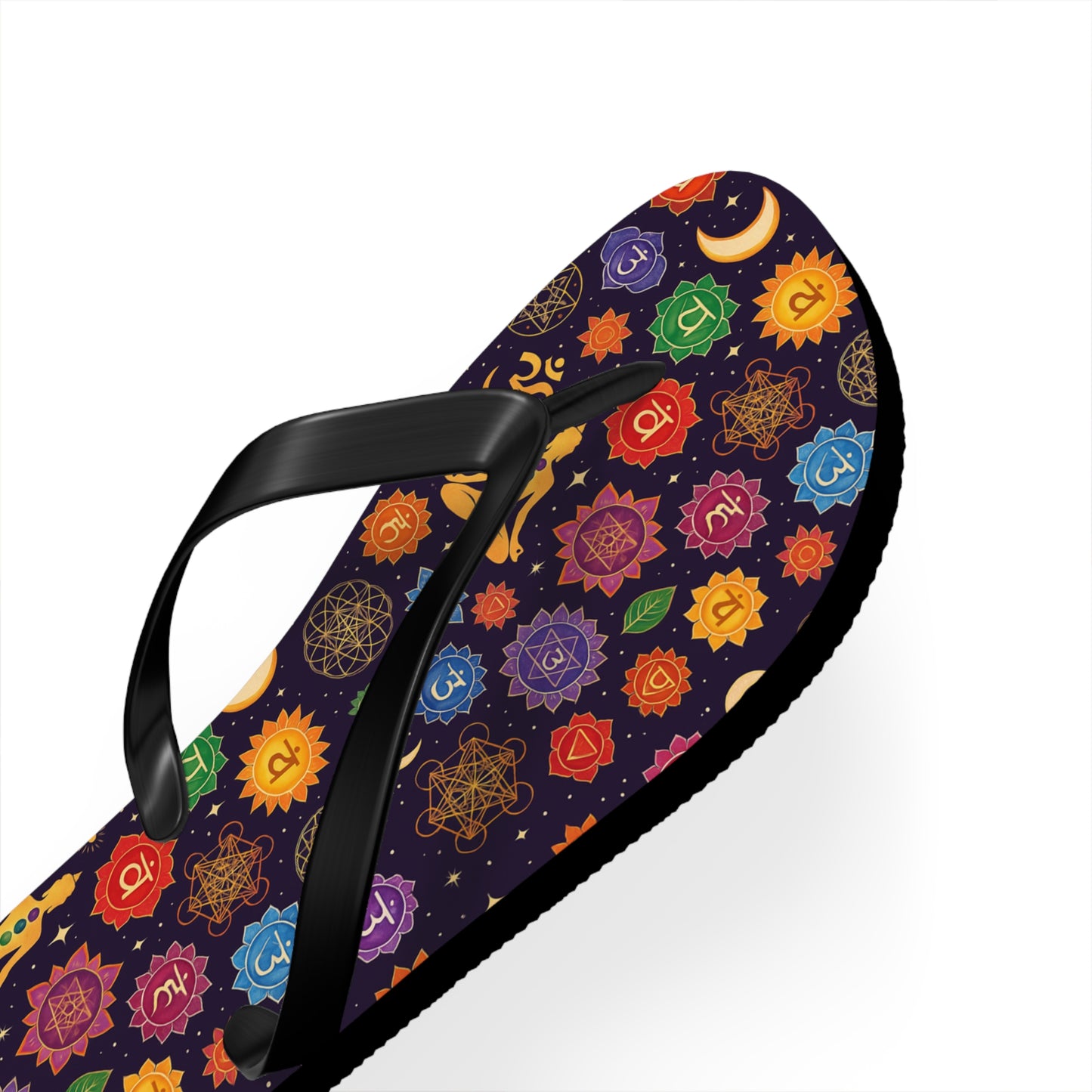Colorful Chakra Flip Flops - Spiritual Summer Footwear