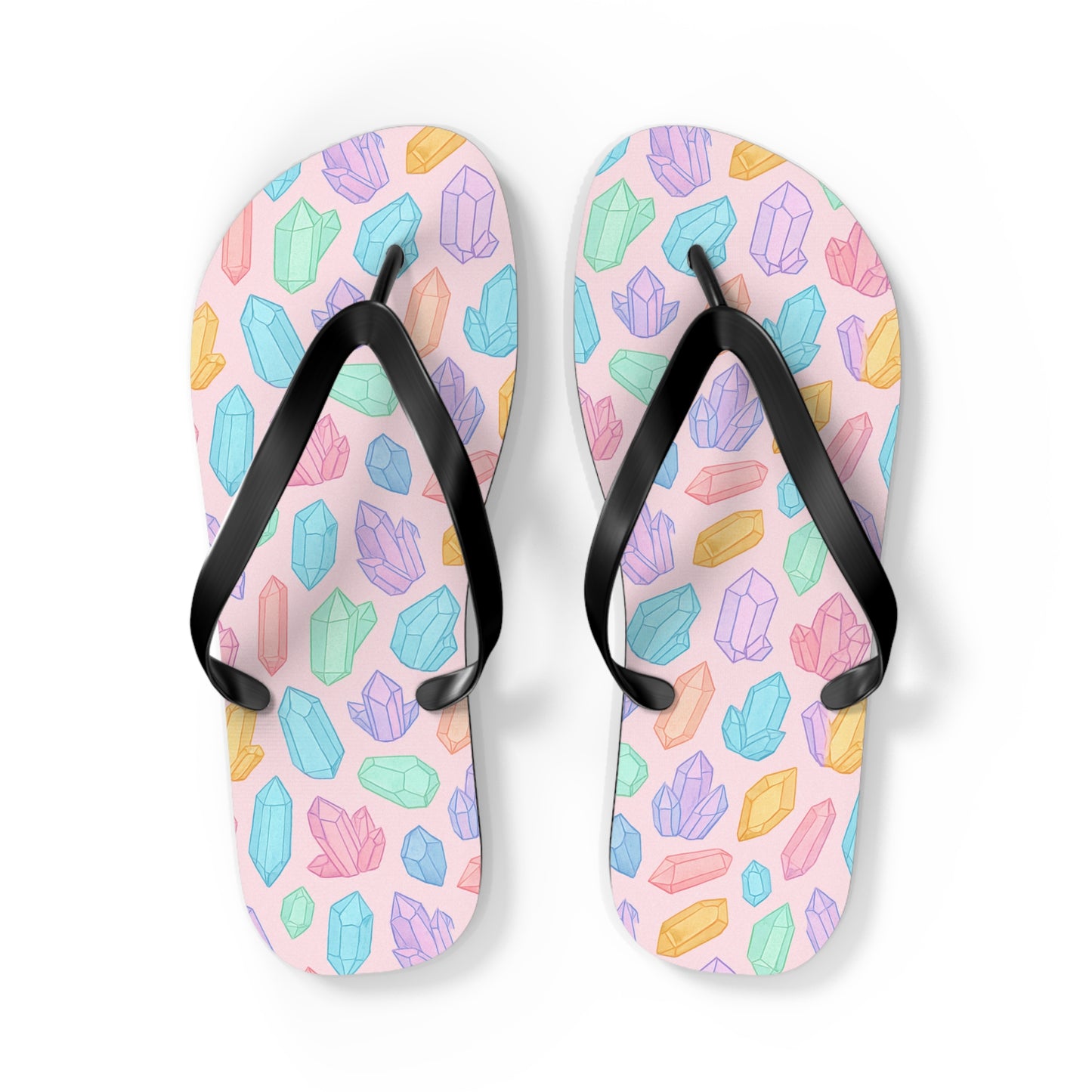 Colorful Crystal Flip Flops - Vibrant Summer Footwear for Beach Days & Casual Outings