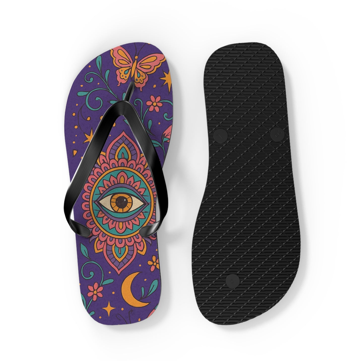 Colorful Bohemian Flip Flops - Eye-Catching Summer Footwear for Festivals and Beach Days