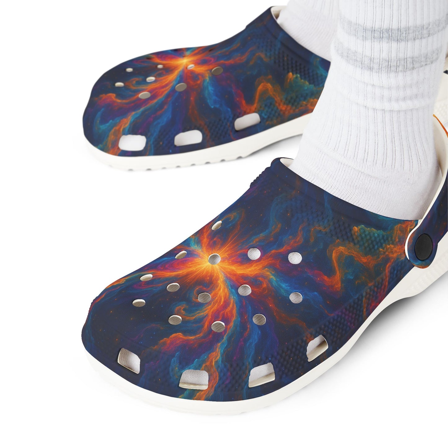 Galaxy-Inspired EVA Foam Rubber Shoes - Comfortable & Trendy Clogs