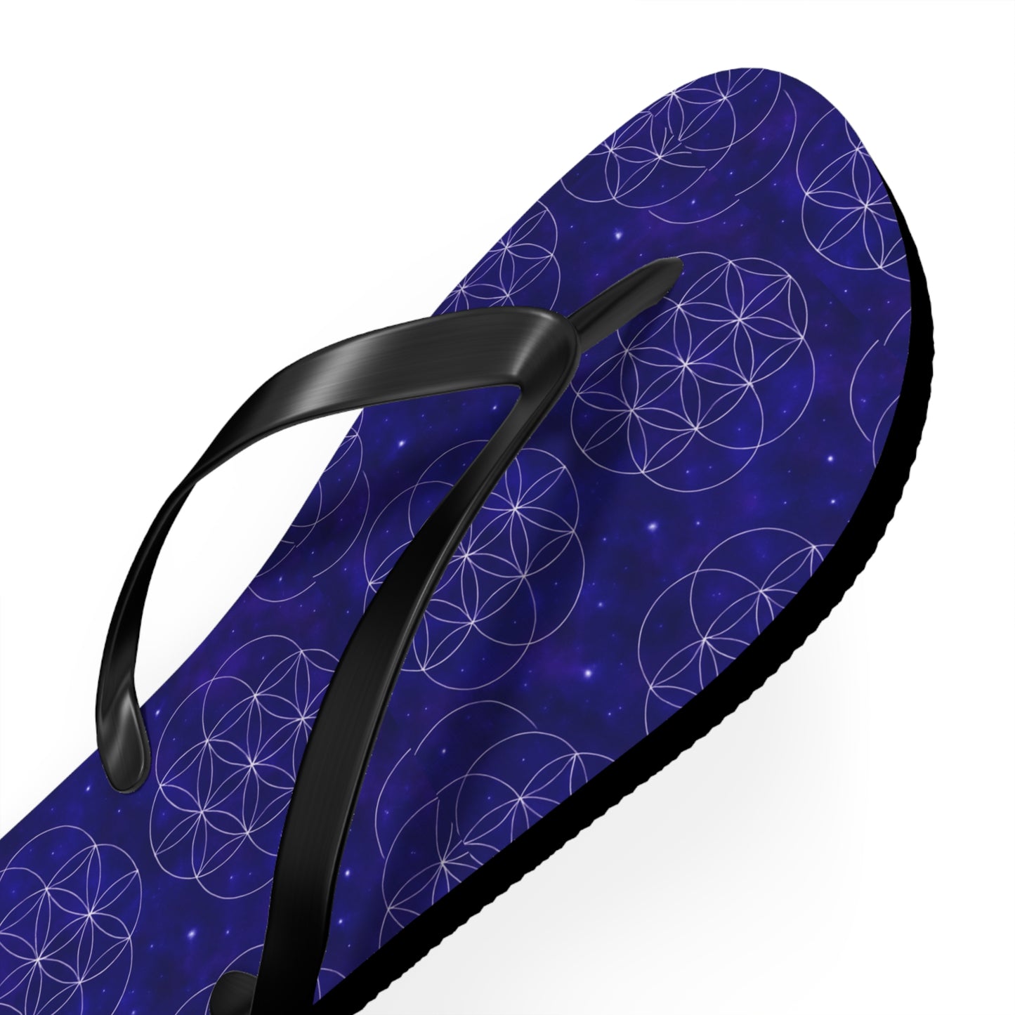 Cosmic Flower Flip Flops - Boho Chic Sandals for Beach, Summer Fun, Festival Vibes, Yoga Retreats, Gift for Her