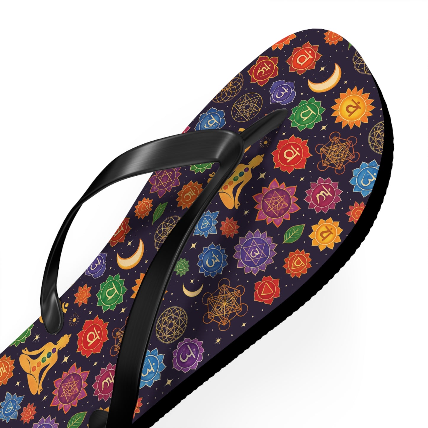 Colorful Chakra Flip Flops - Spiritual Summer Footwear