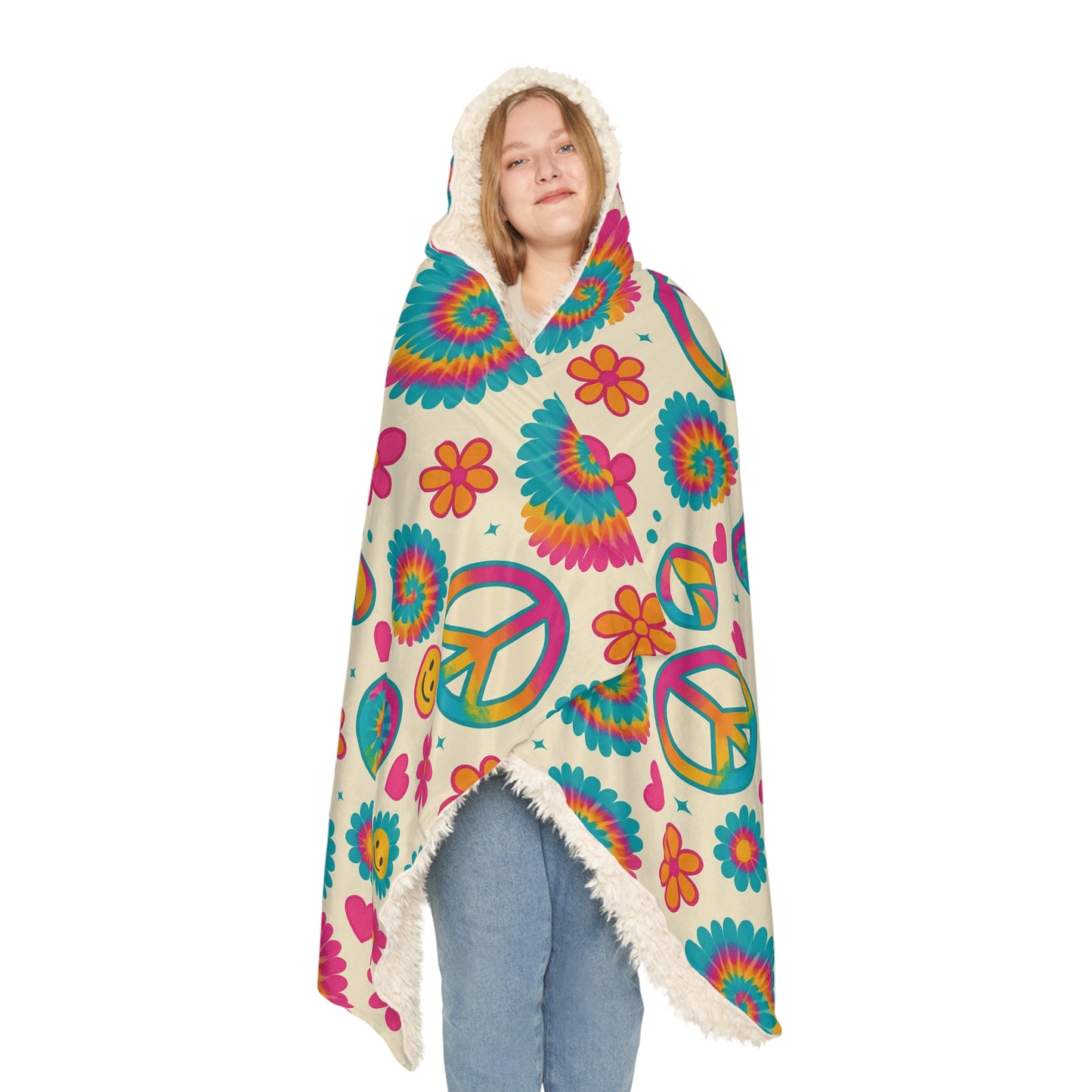 Colorful Peace Sign Snuggle Blanket