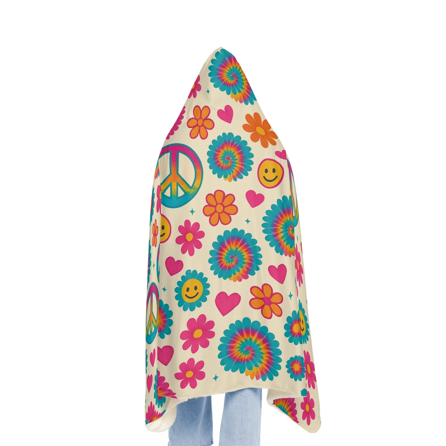 Colorful Peace Sign Snuggle Blanket