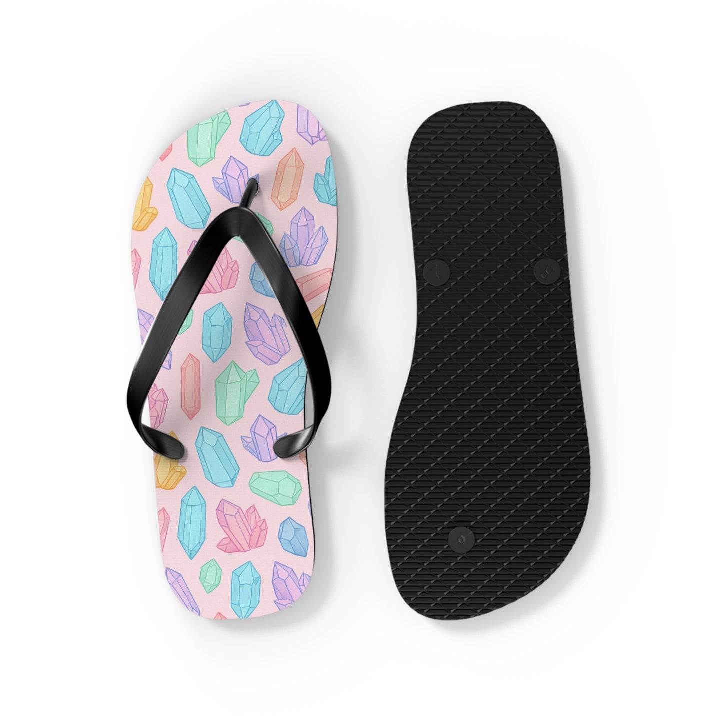 Colorful Crystal Flip Flops - Vibrant Summer Footwear for Beach Days & Casual Outings