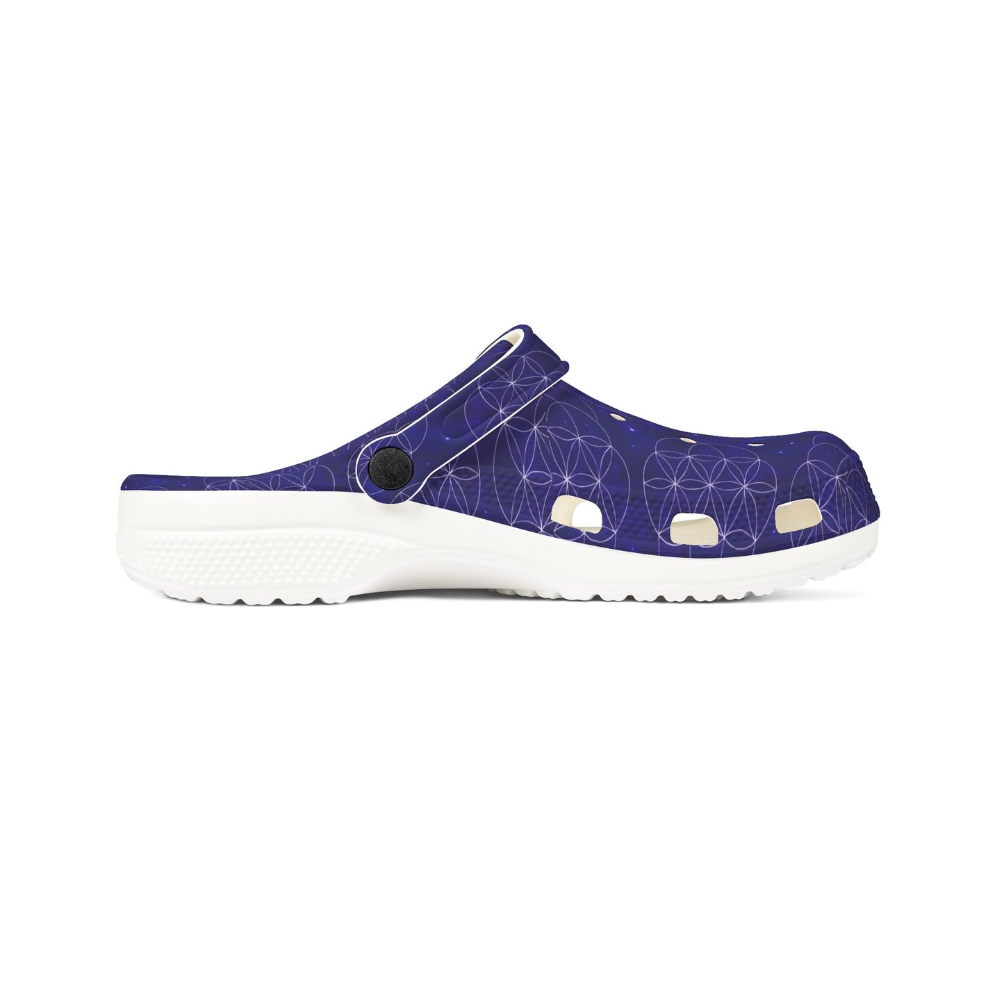 Cosmic Comfort EVA Foam Rubber Shoes with Flower of Life Design