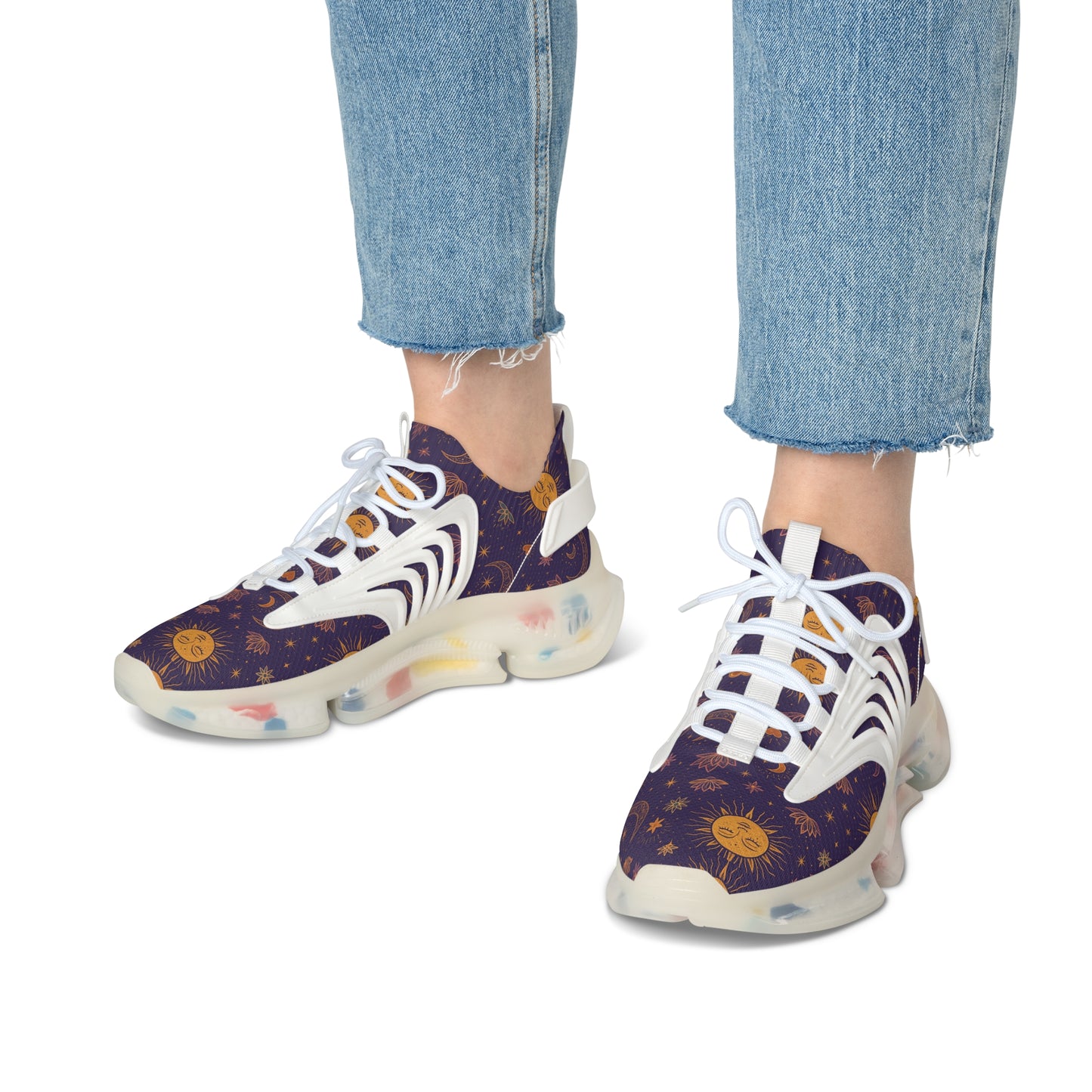Cosmic Pattern Women's Sports Sneakers – Stylish and Comfortable Mesh Athletic Shoes