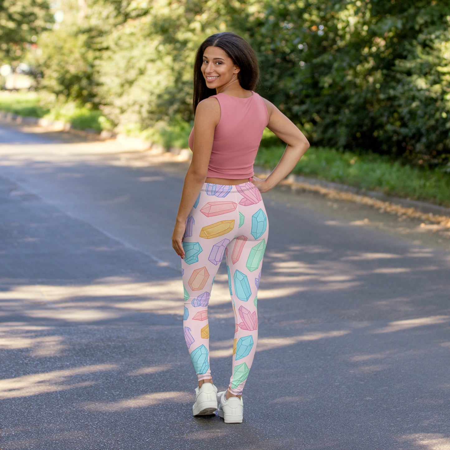 Colorful Crystal Leggings for Women - Stylish Spandex Activewear