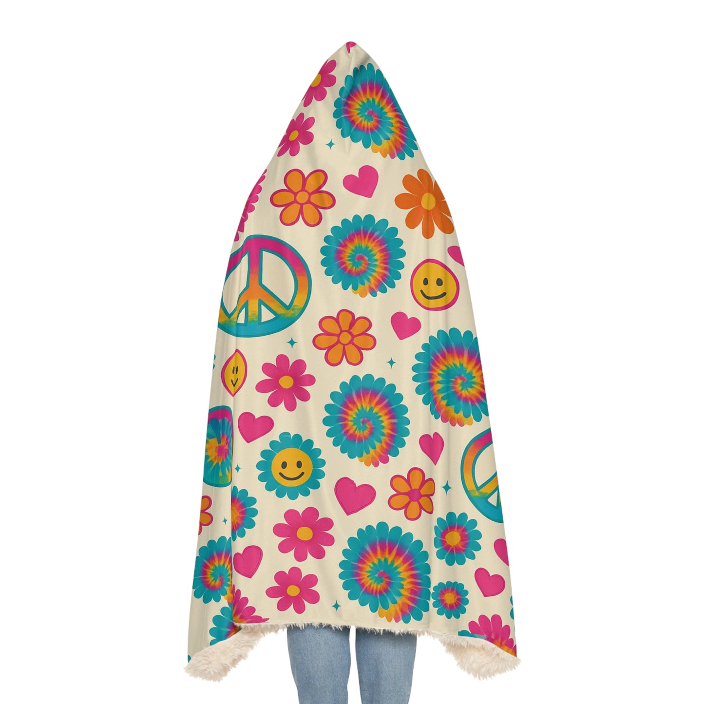 Colorful Peace Sign Snuggle Blanket