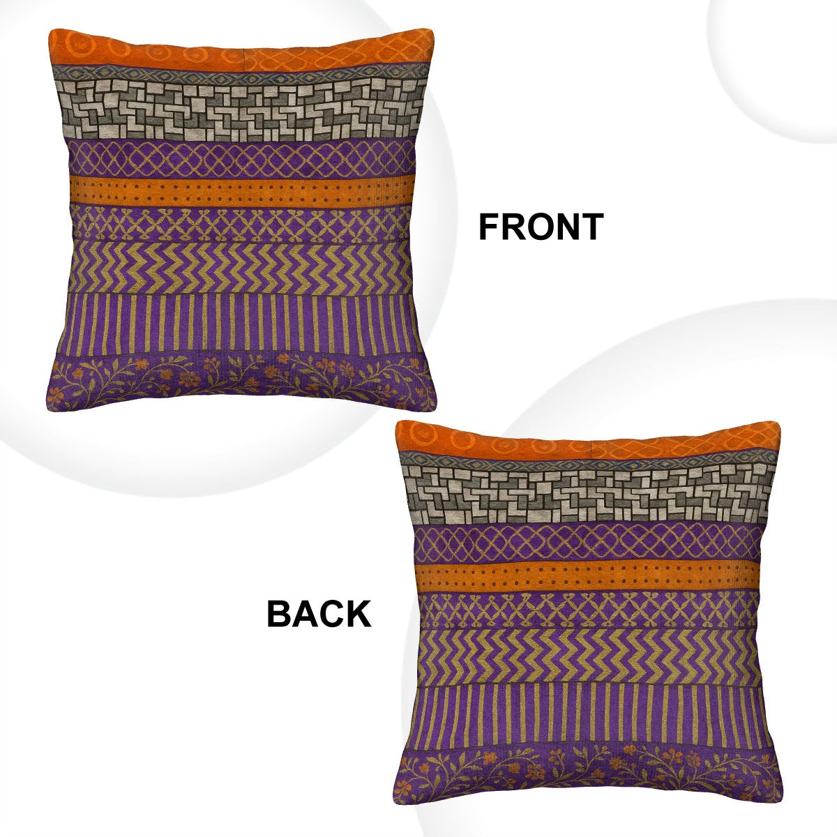 🧡 Tribal Sunset Corduroy Pillow – Bold Boho Comfort with Insert Included