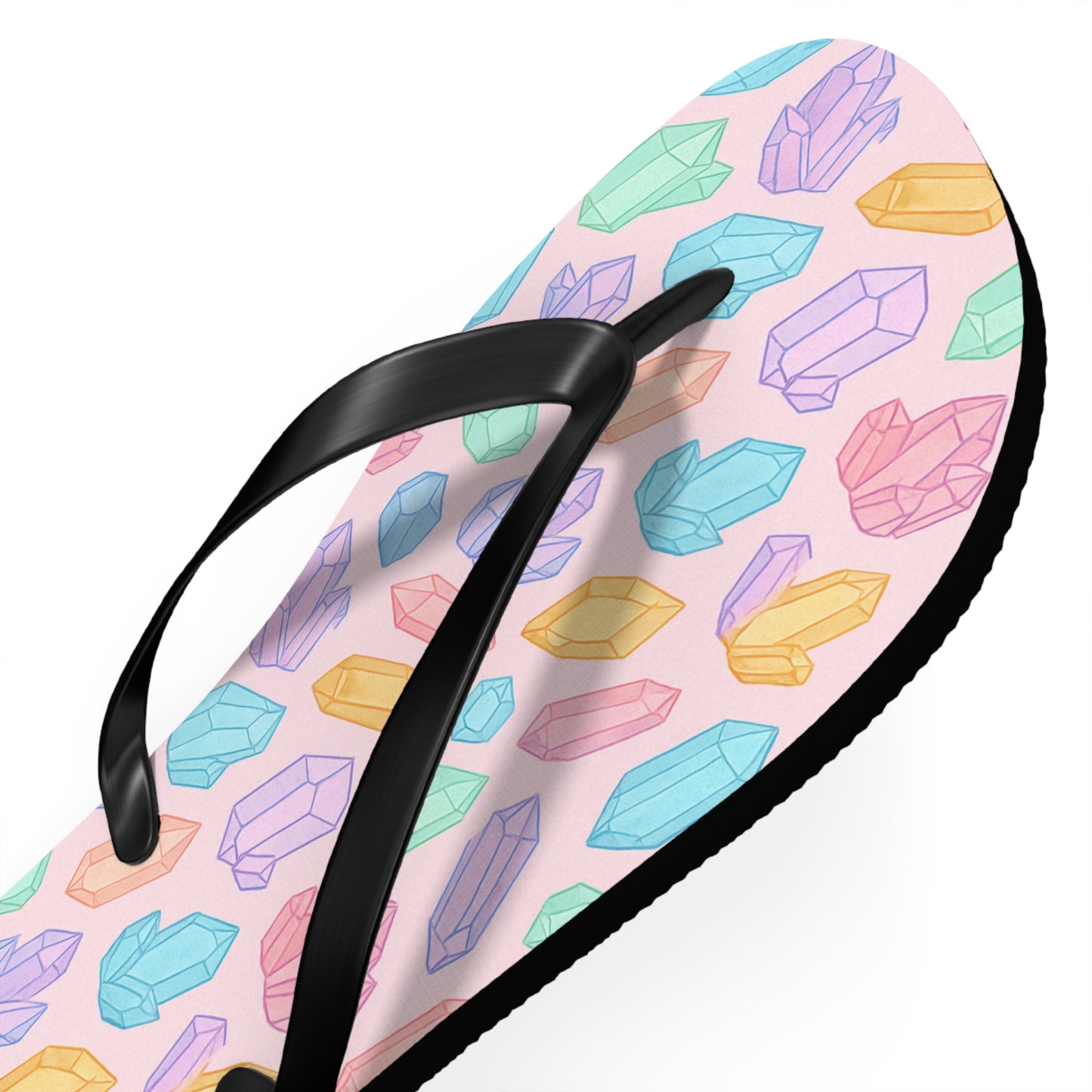 Colorful Crystal Flip Flops - Vibrant Summer Footwear for Beach Days & Casual Outings