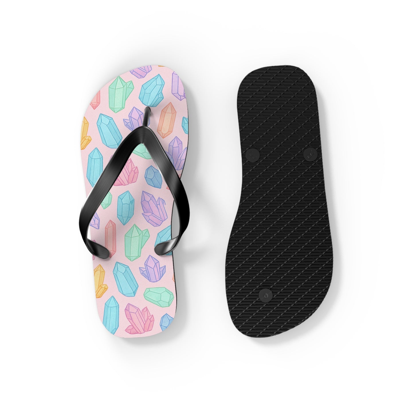 Colorful Crystal Flip Flops - Vibrant Summer Footwear for Beach Days & Casual Outings