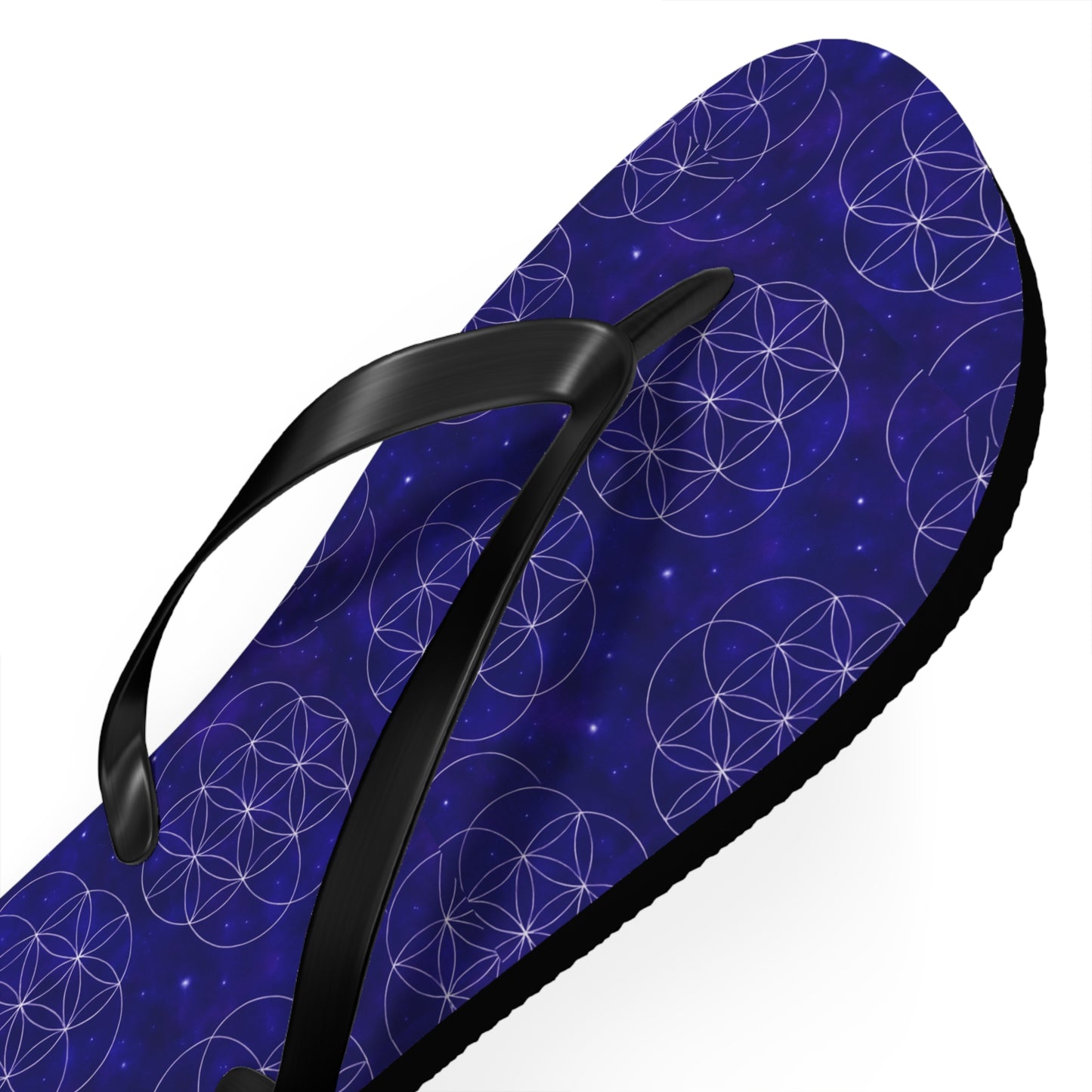 Cosmic Flower Flip Flops - Boho Chic Sandals for Beach, Summer Fun, Festival Vibes, Yoga Retreats, Gift for Her