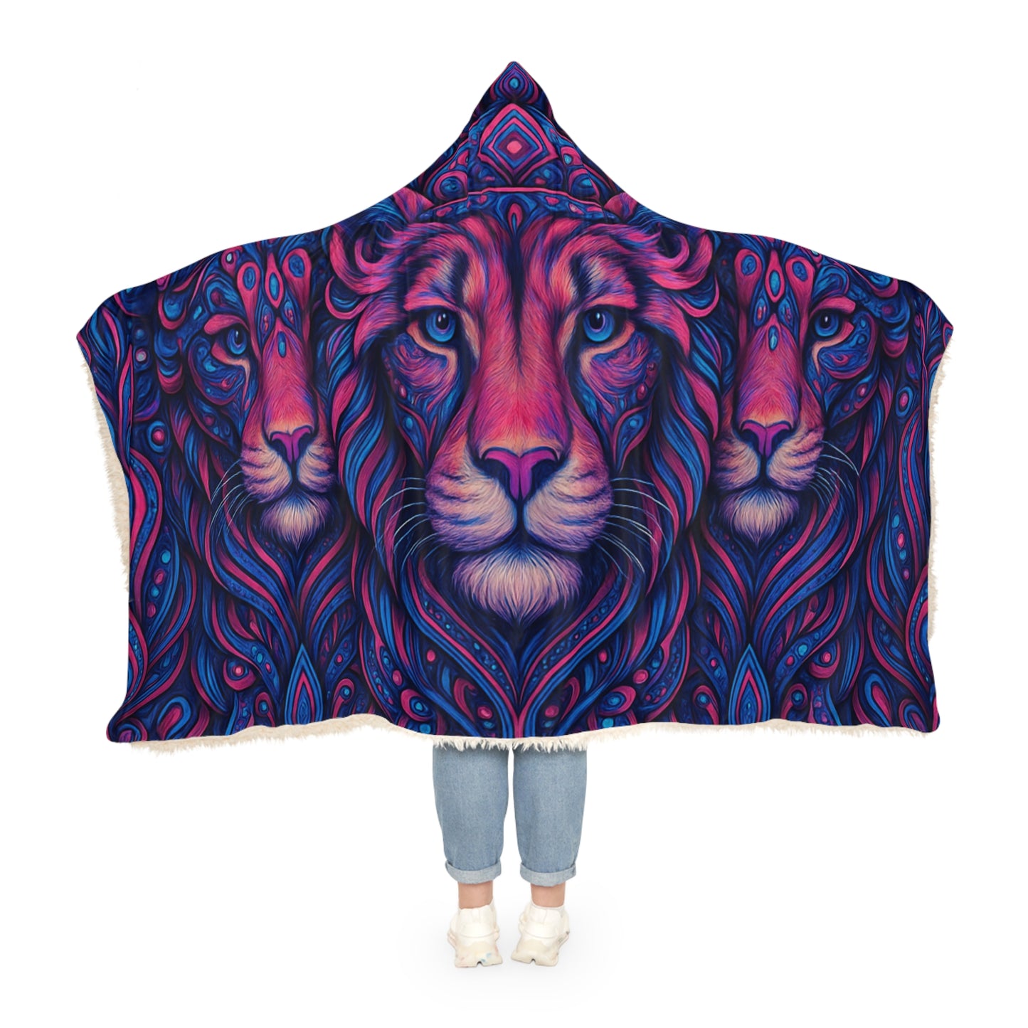 Lion Hooded Snuggle Blanket