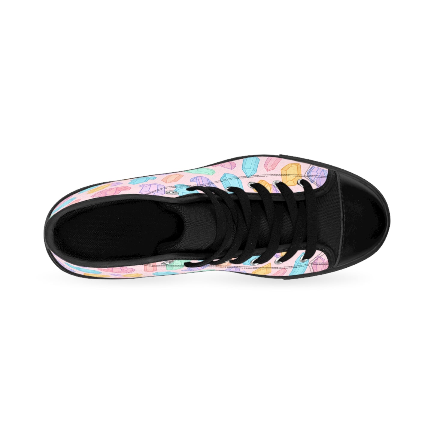 Colorful Crystal Women's Classic Sneakers - Trendy High-Top Shoes for Everyday Comfort