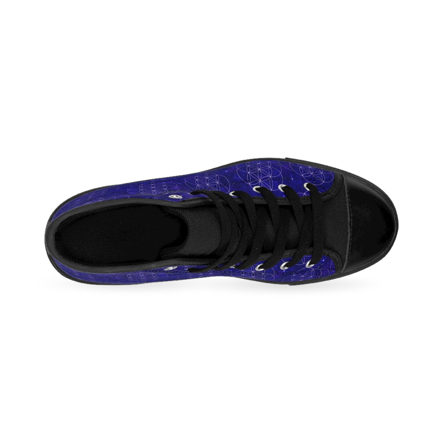 Men's Classic Sneakers - Geometric Pattern High Tops