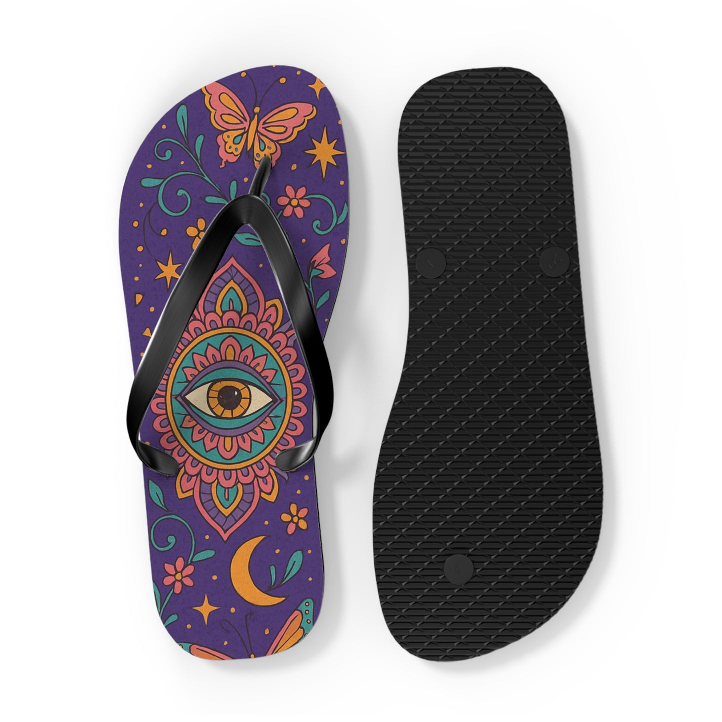 Colorful Bohemian Flip Flops - Eye-Catching Summer Footwear for Festivals and Beach Days