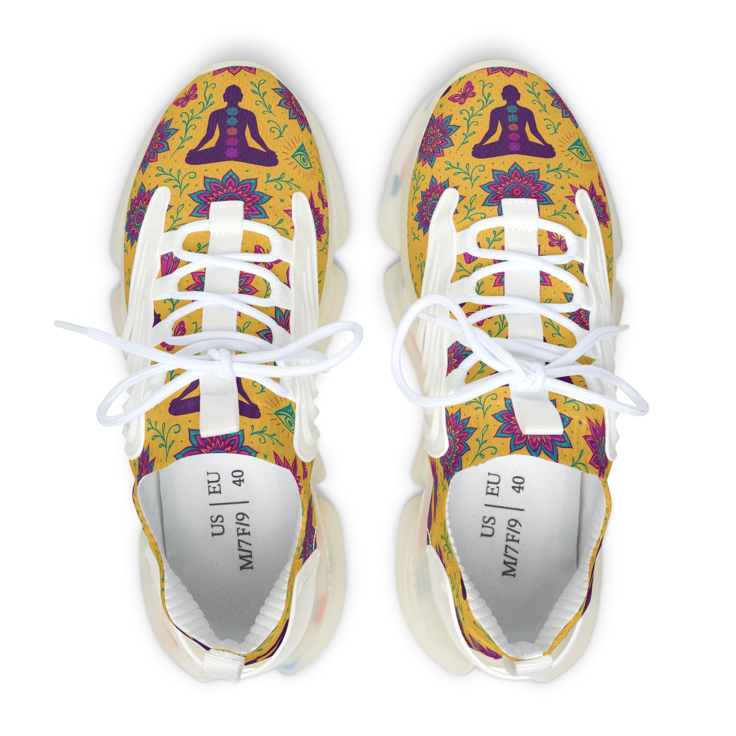 Bohemian Floral Women's Mesh Sneakers - Lightweight & Colorful Comfort
