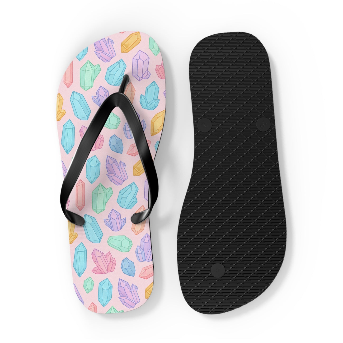 Colorful Crystal Flip Flops - Vibrant Summer Footwear for Beach Days & Casual Outings