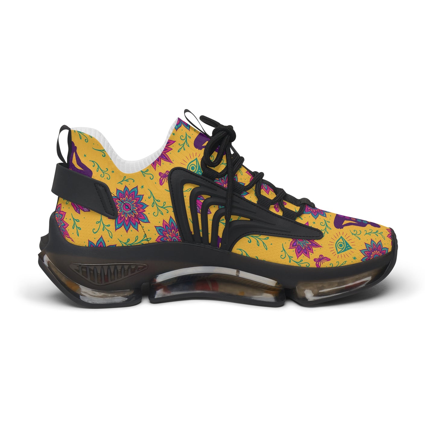 Bohemian Floral Women's Mesh Sneakers - Lightweight & Colorful Comfort