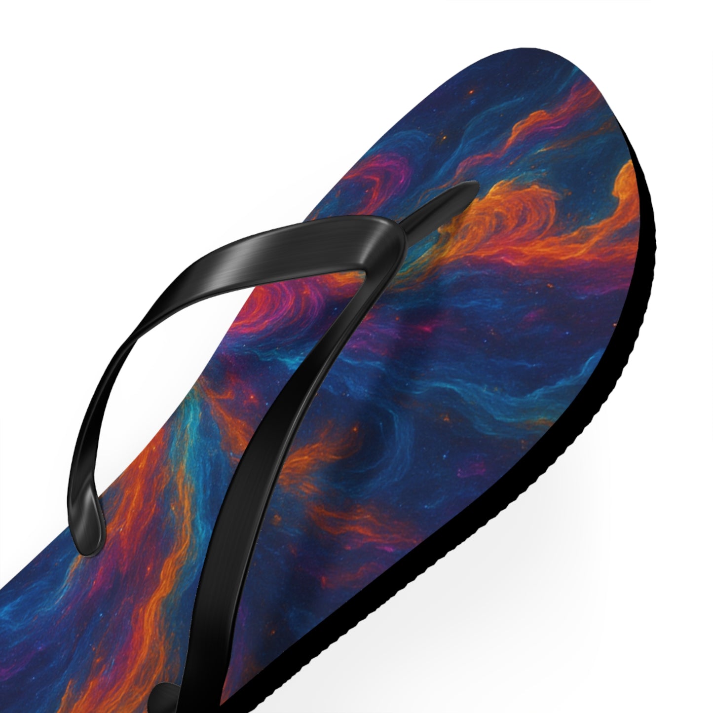 Cosmic Swirl Flip Flops - Colorful Summer Sandals for Beach Lovers