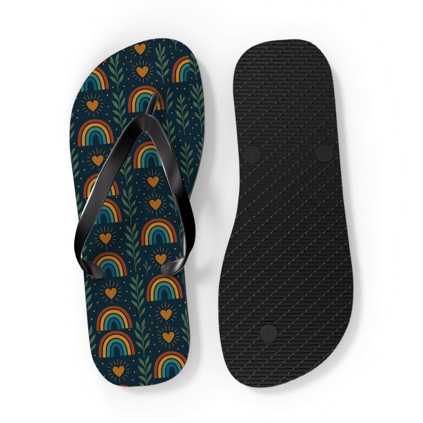 Walk the Path of Positivity with Our Boho Rainbow Flip Flops 🌈✨