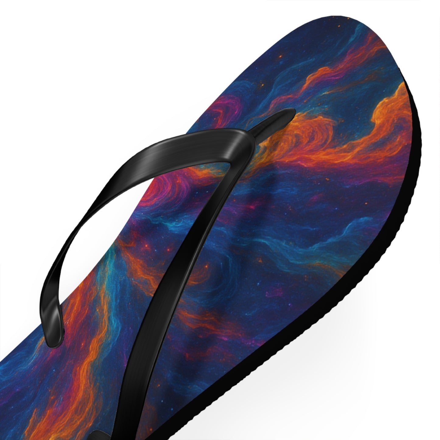 Cosmic Swirl Flip Flops - Colorful Summer Sandals for Beach Lovers