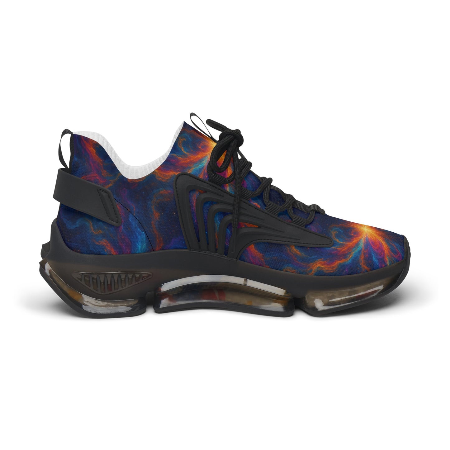 Stylish Women's Mesh Sneakers with Vibrant Cosmic Design