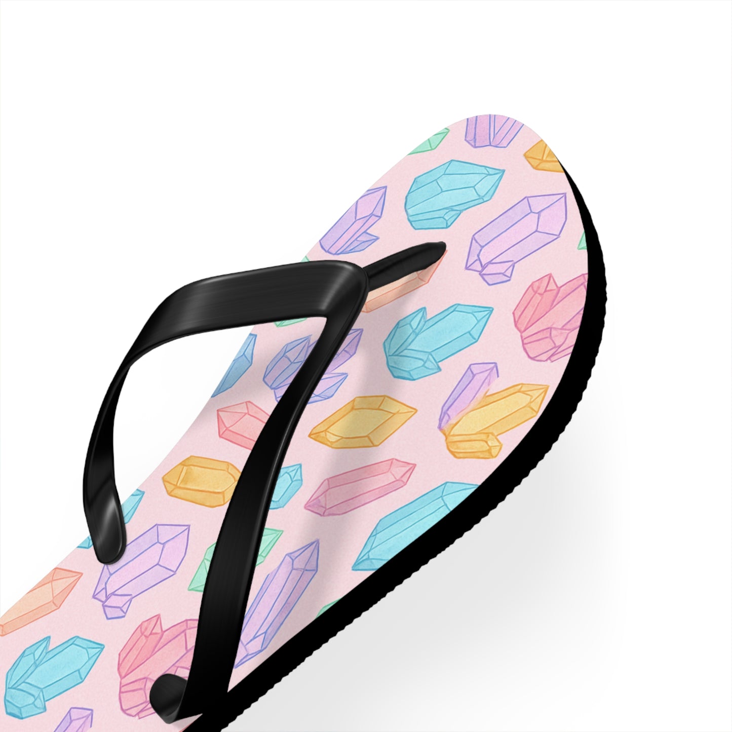 Colorful Crystal Flip Flops - Vibrant Summer Footwear for Beach Days & Casual Outings