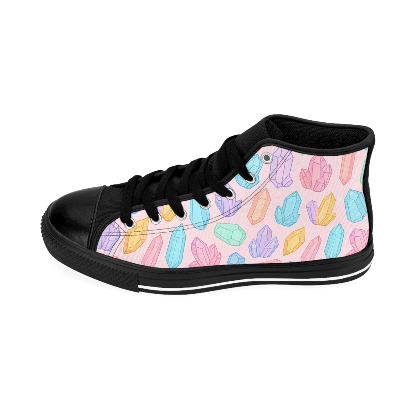 Colorful Crystal Women's Classic Sneakers - Trendy High-Top Shoes for Everyday Comfort