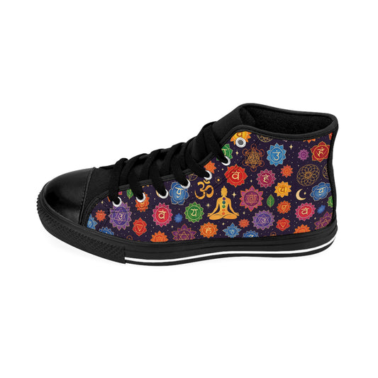 Yoga-Inspired Women's Classic Sneakers with Chakra Design