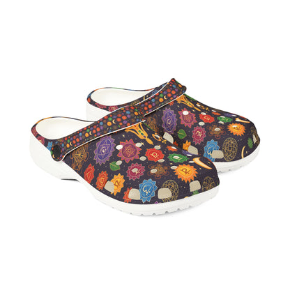 Colorful Chakra EVA Foam Clogs - Comfortable Rubber Shoes for Everyday Wear