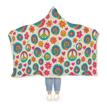Colorful Peace Sign Snuggle Blanket