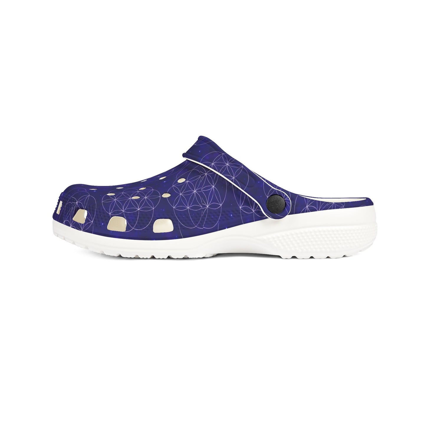 Cosmic Comfort EVA Foam Rubber Shoes with Flower of Life Design