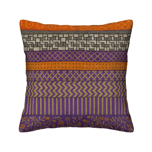 🧡 Tribal Sunset Corduroy Pillow – Bold Boho Comfort with Insert Included