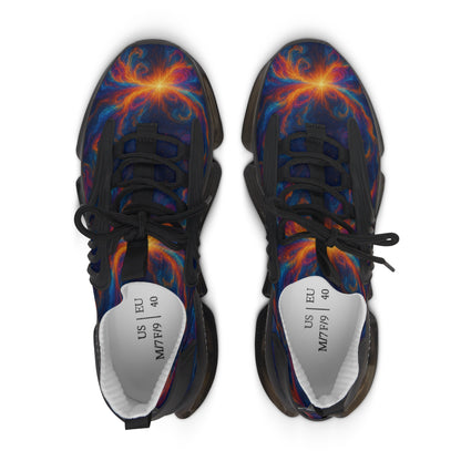 Stylish Women's Mesh Sneakers with Vibrant Cosmic Design