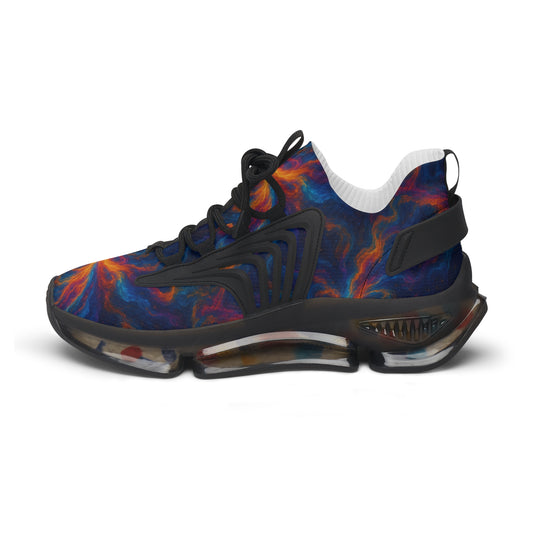 Stylish Women's Mesh Sneakers with Vibrant Cosmic Design